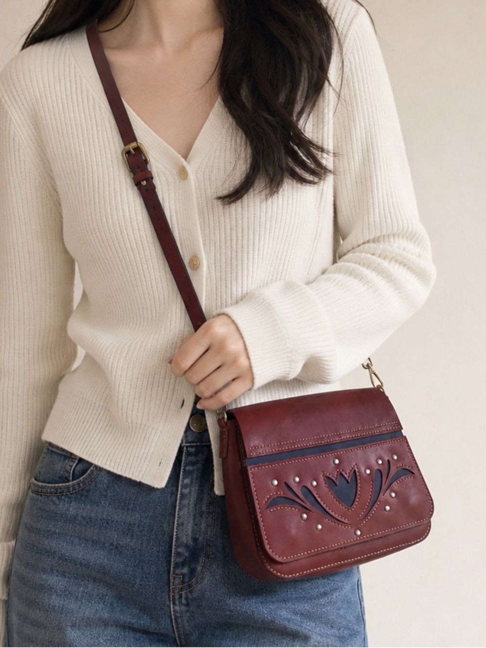 Handmade Leather Crossbody Bag
